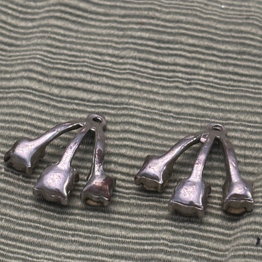 Silver Crystal Earring Jackets - Picture 2 of 2
